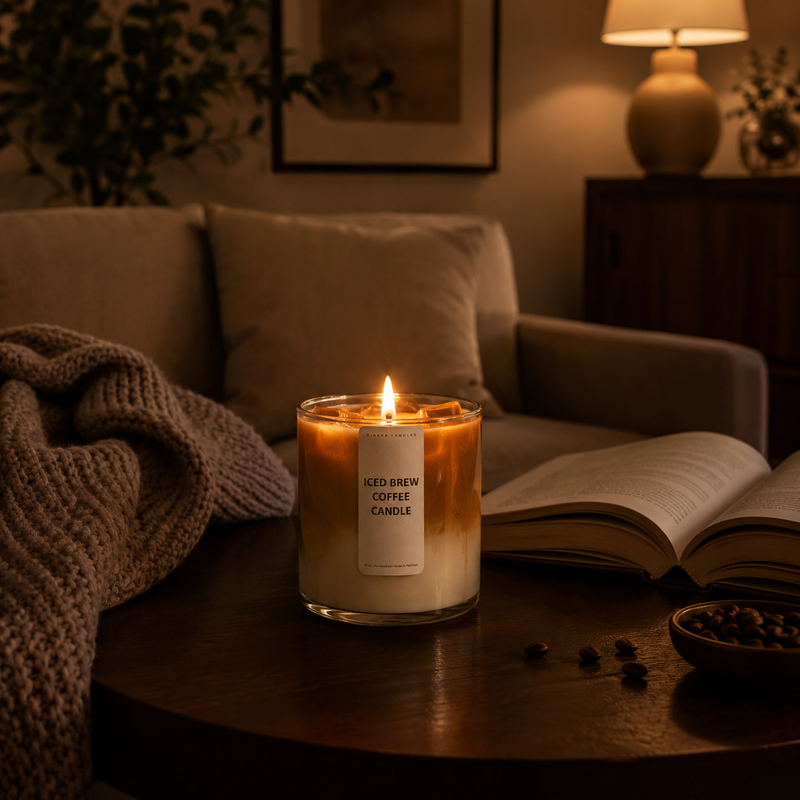 Iced brew coffee candle