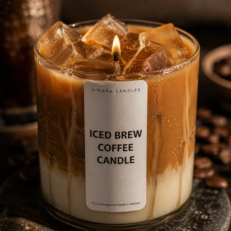 Iced brew coffee candle