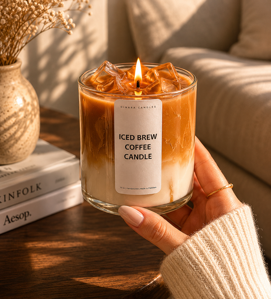 Iced brew coffee candle
