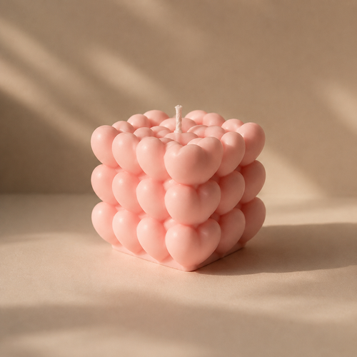 Heart Bubble Candle