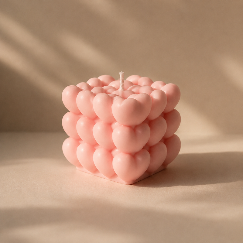 Heart Bubble Candle