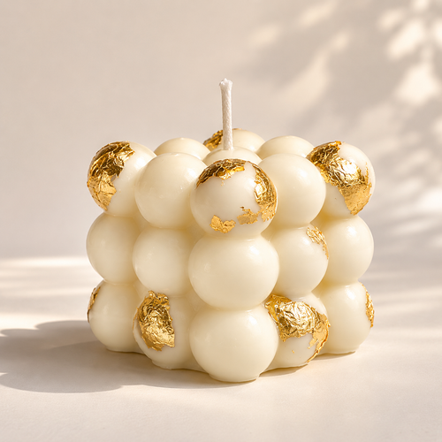 Gold Foiled bubble candle (big)