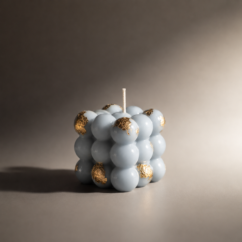 Gold Foiled bubble candle (big)