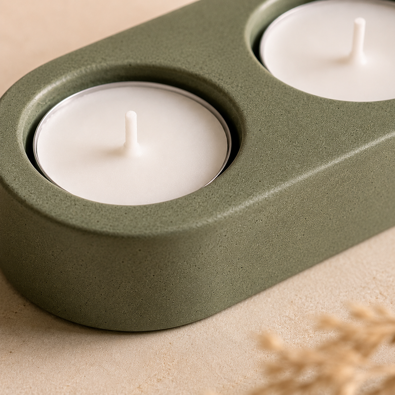 3-Hole Tea Light Candle Holder