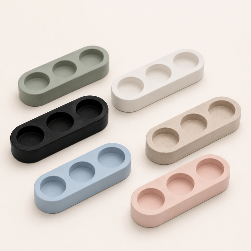 3-Hole Tea Light Candle Holder