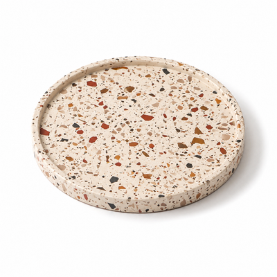 Beige Terrazo Round tray