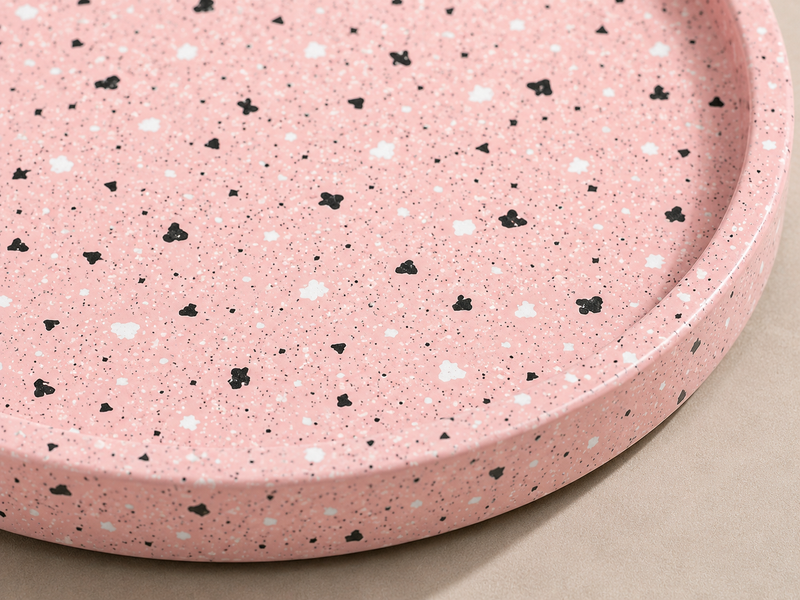 Pink Terrazo Round tray
