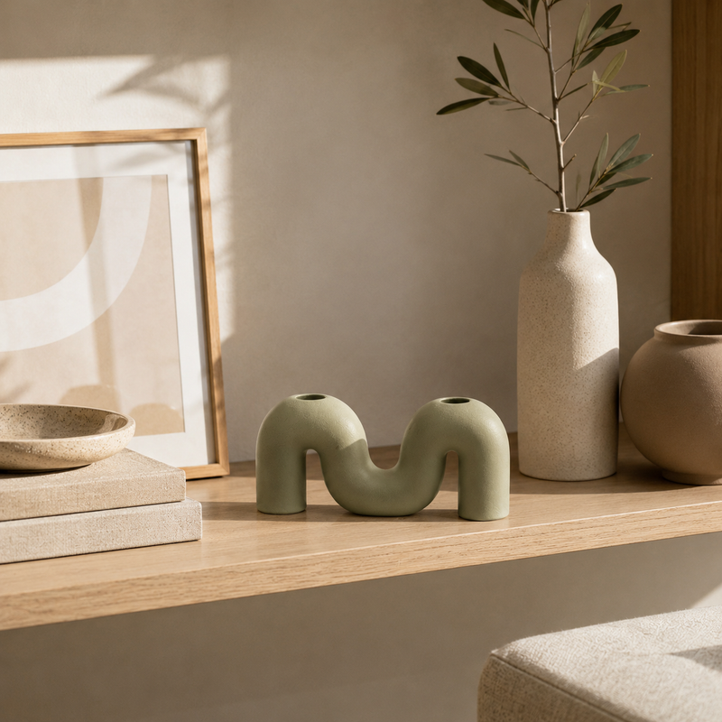 M-shape candle holder
