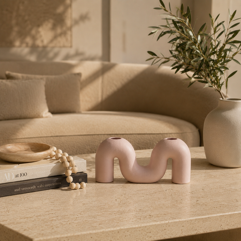M-shape candle holder