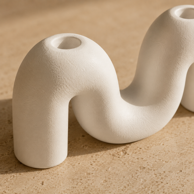 M-shape candle holder