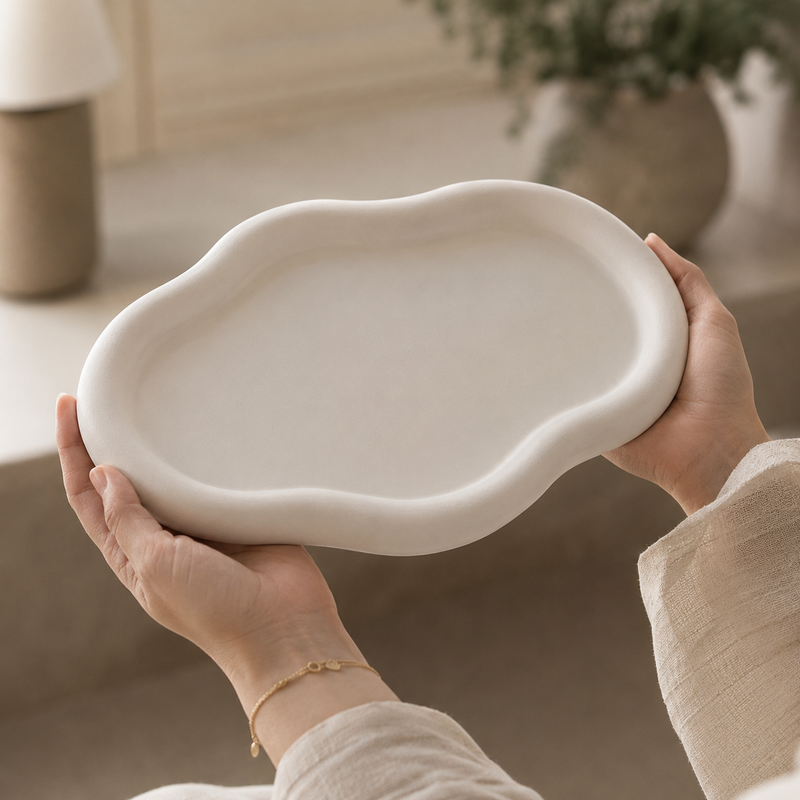 oval cloud tray