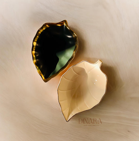 Leaf trinket trays