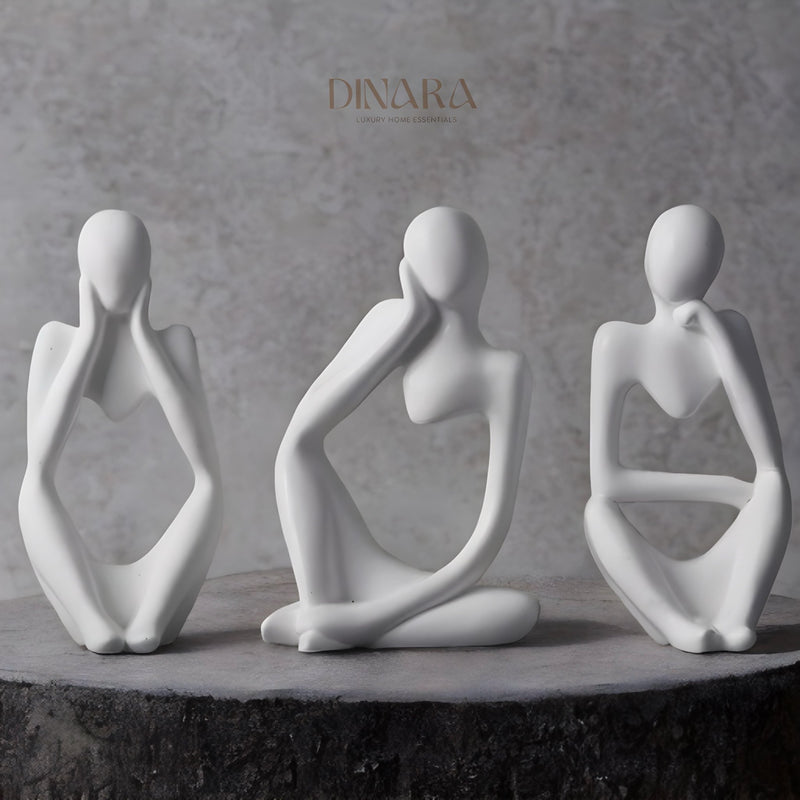 Abstract Thinker Statues (set)