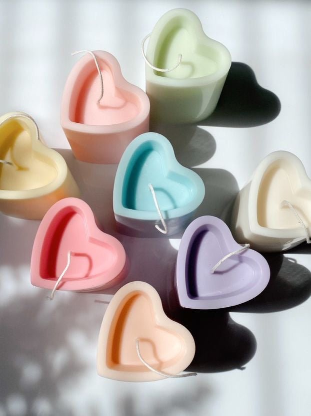 Heart Pillar Candle