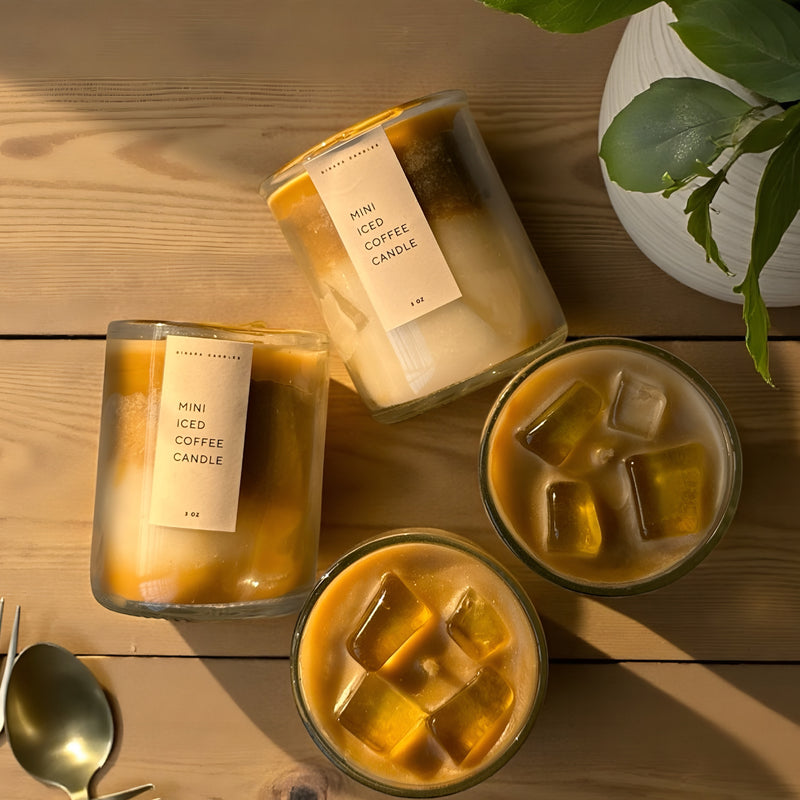 Mini iced coffee candle