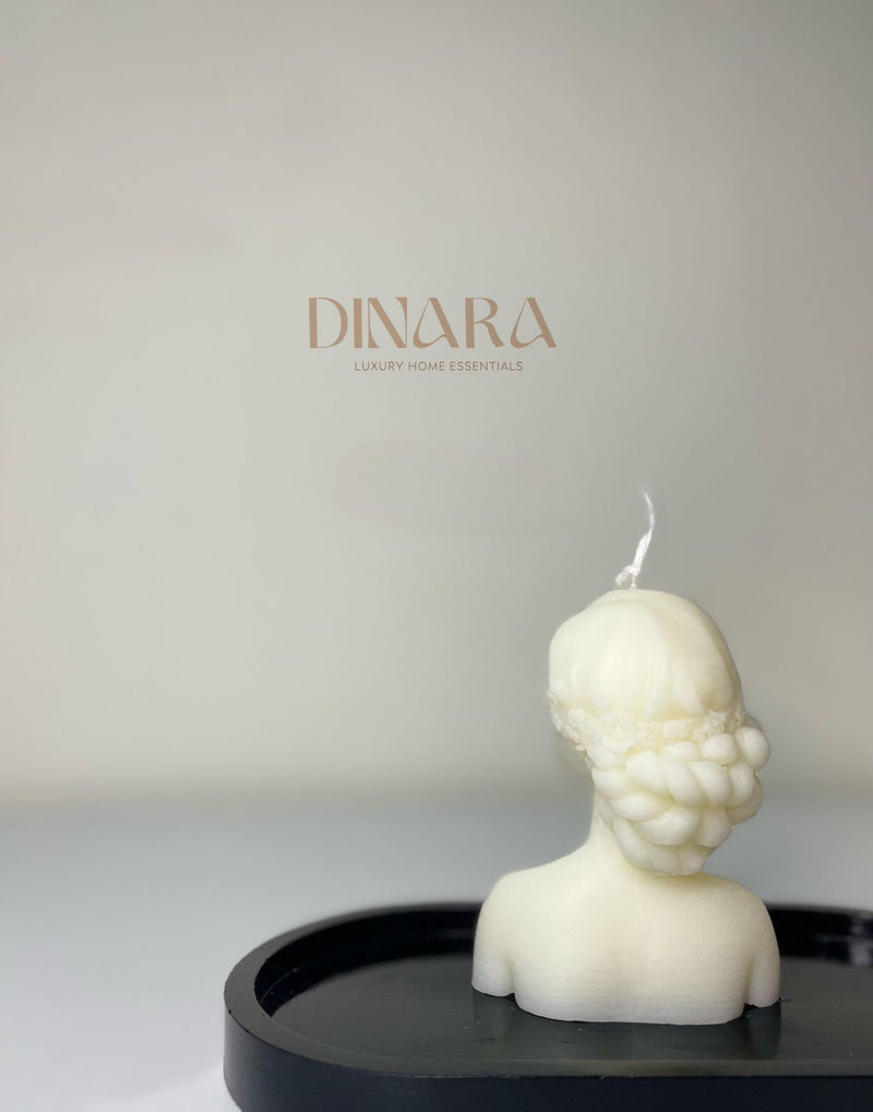 Blindfolded girl candle