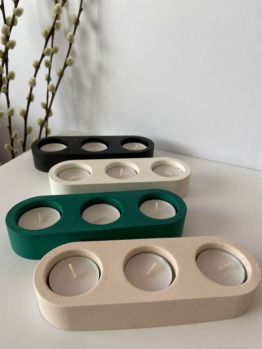 3-Hole Tea Light Candle Holder