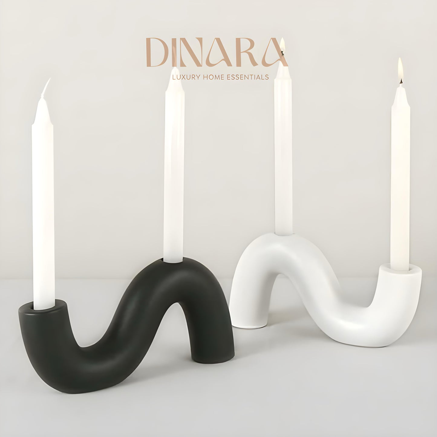 S-shape candle holder