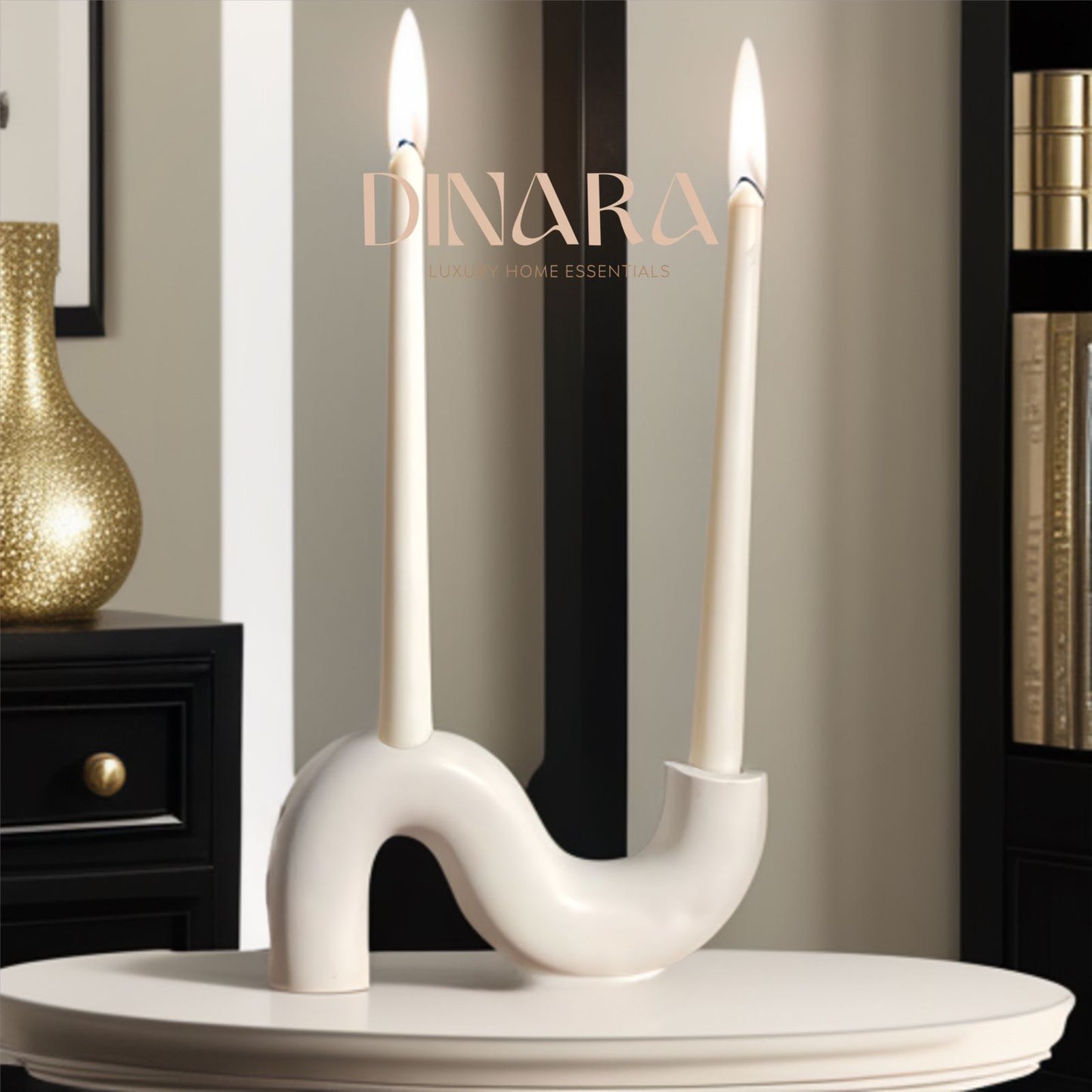 S-shape candle holder