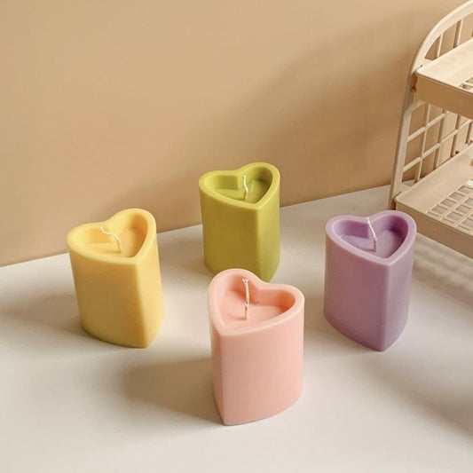 Heart Pillar Candle